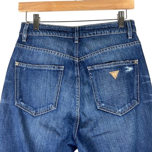 NWT Guess 80s Fit Distressed Jeans Womens 27 High Rise Rocker Skater Y2K Urban - Picture 6 of 8